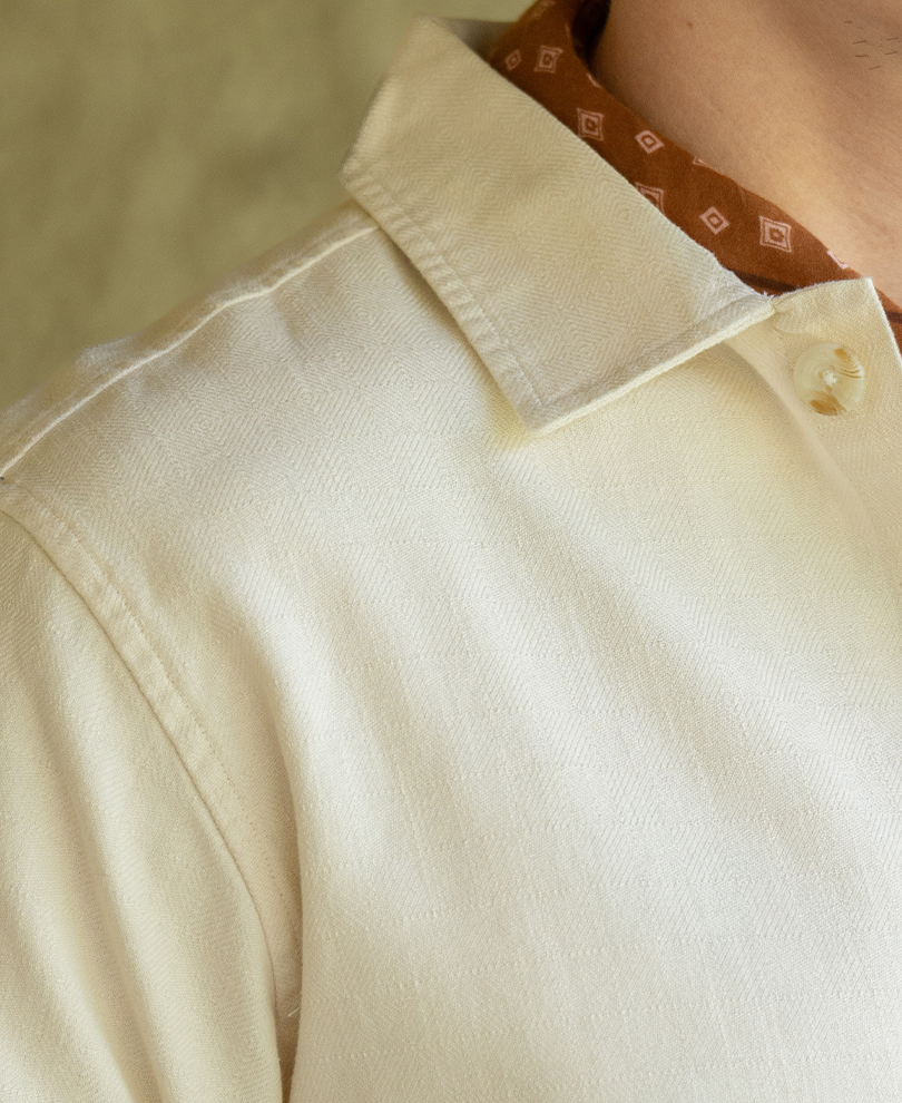 Beige Structured Cord Set 100% Cotton