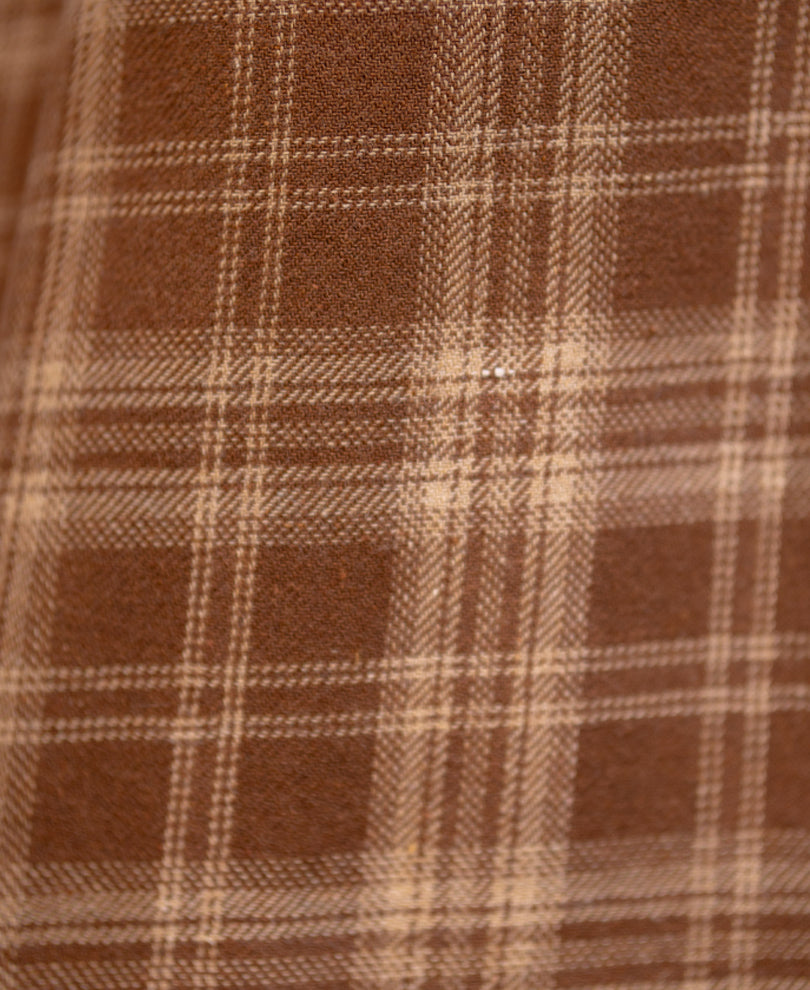 Brown Checks Printed Shirt