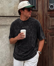 Black Washed Graphic T-Shirt 100% Cotton