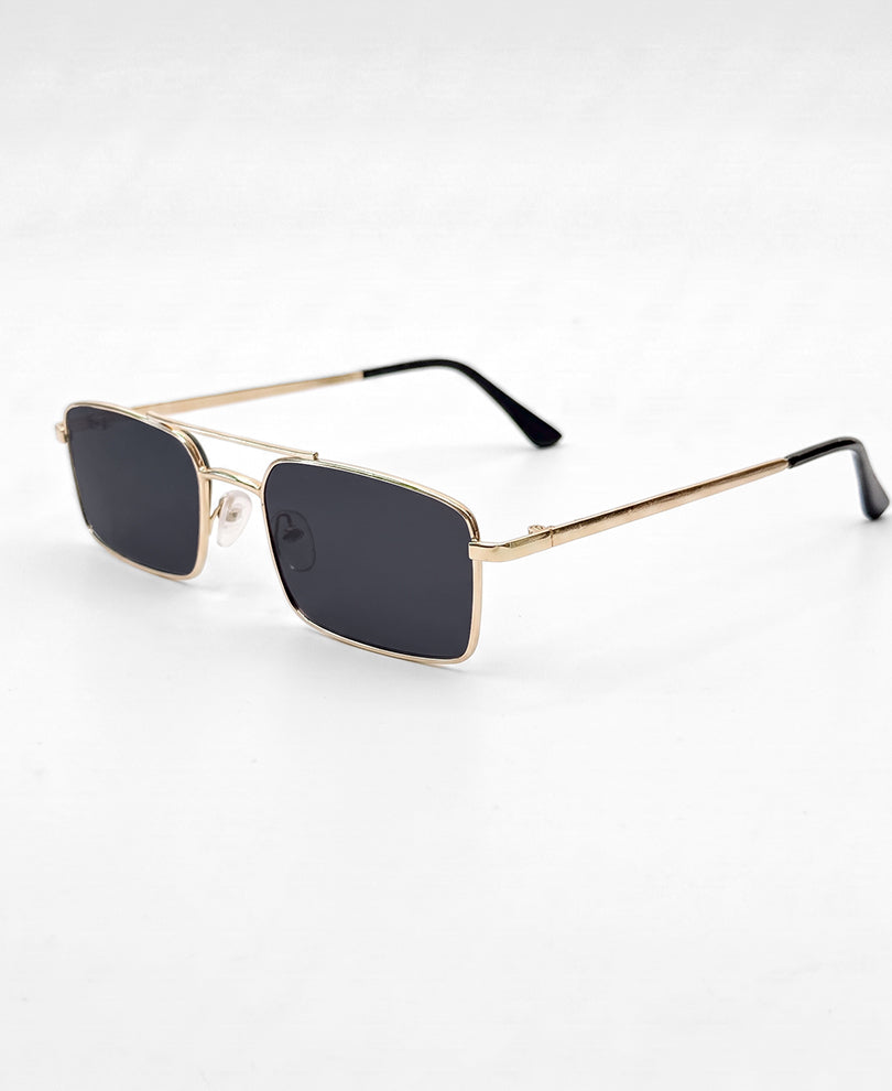 Gold Rectangle Sunglasses