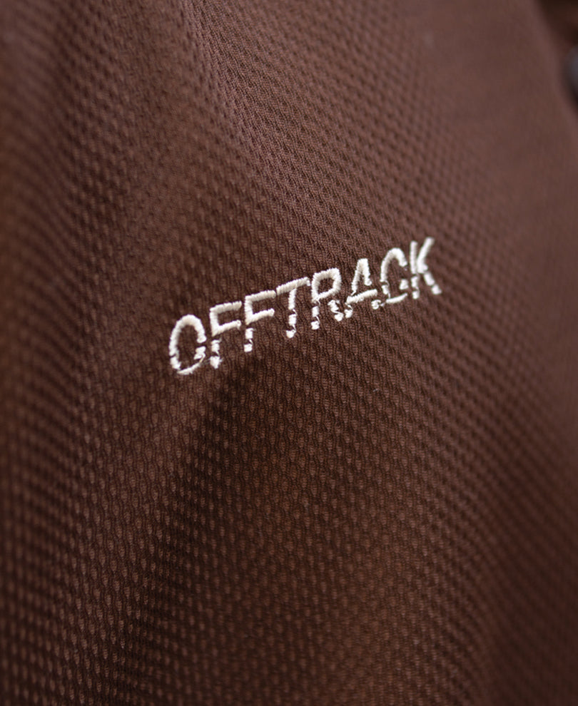 Brown Doctor Sleeve Jersey Shirt 100% Cotton