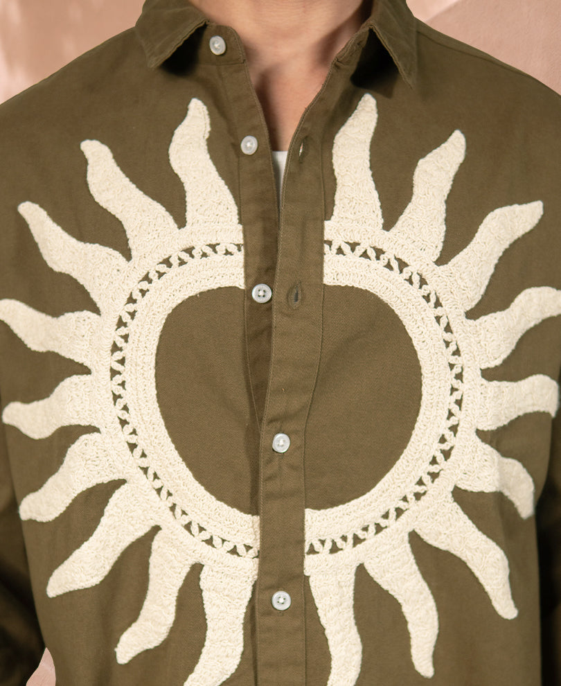 Brown Sunpatch Shirt 100% Cotton