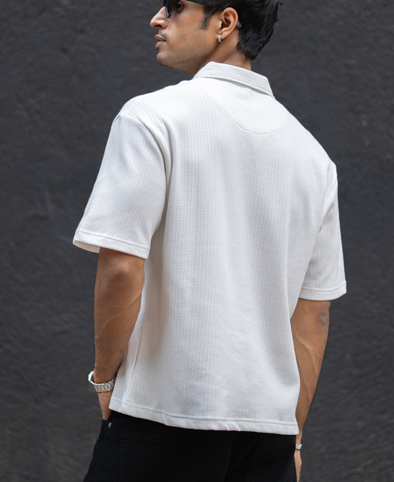 Off-White Applique Polo T-Shirt.