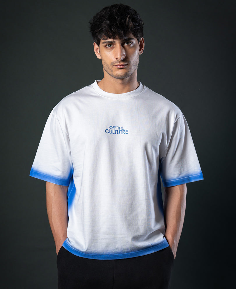 White Sprayed Oversize T-Shirt.