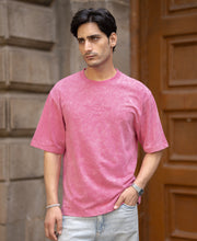 Hot Pink Washed T-Shirt 100% Cotton