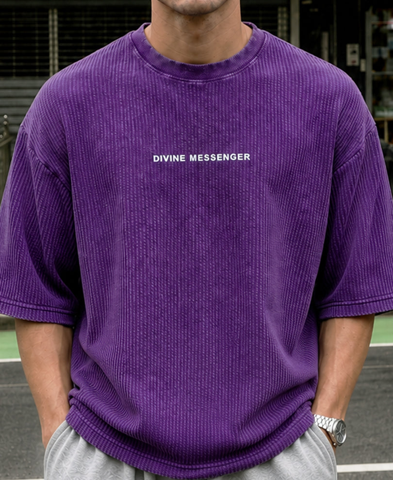 Purple Washed Graphic T-Shirt