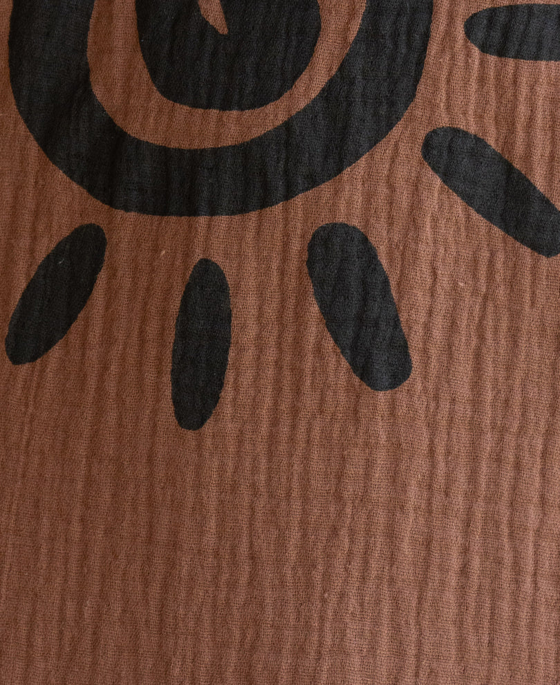 Brown Summer Print Shirt