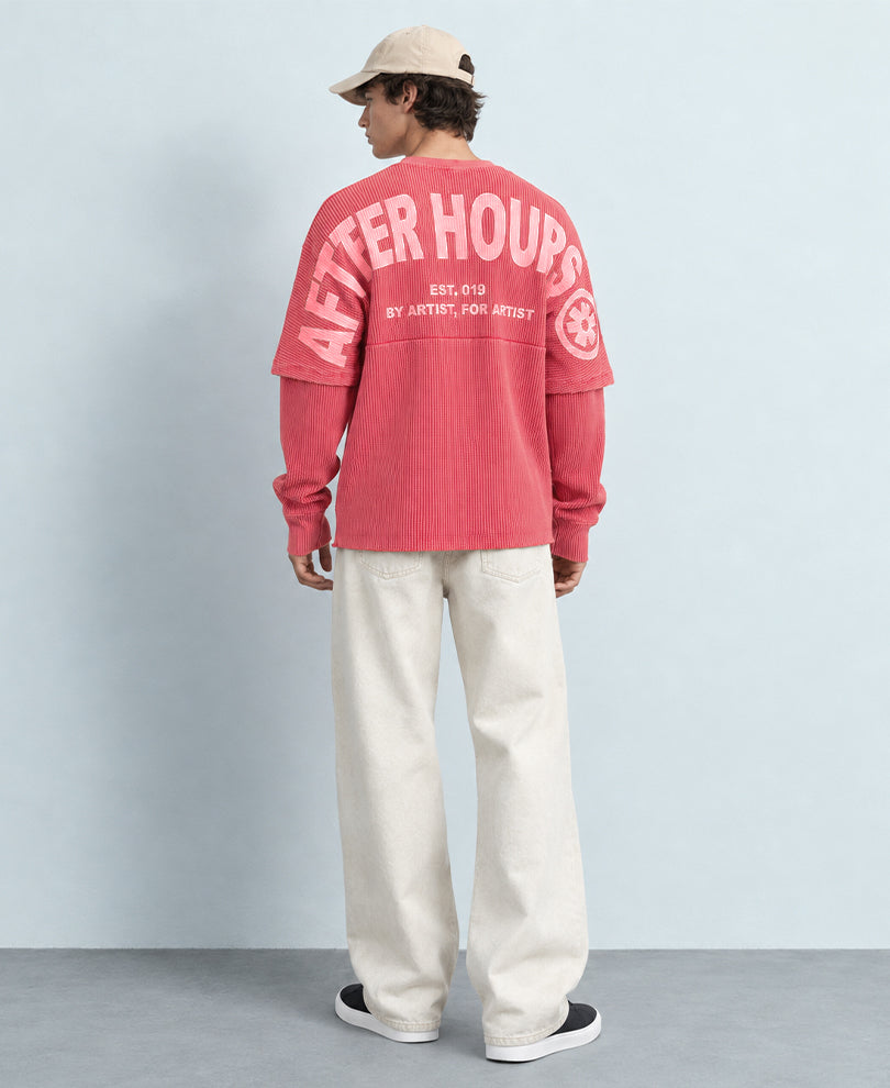 Coral Washed Structured T-Shirt
