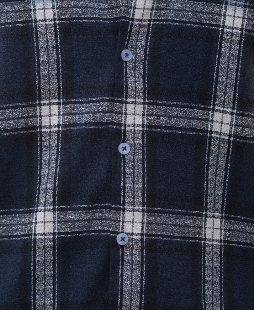 Navy Ombre Checks Shirt