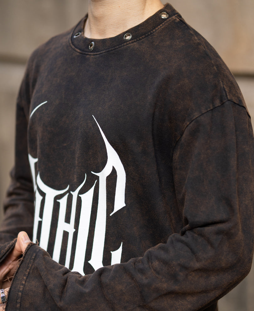 Dark Brown Washed T-Shirt 100% Cotton