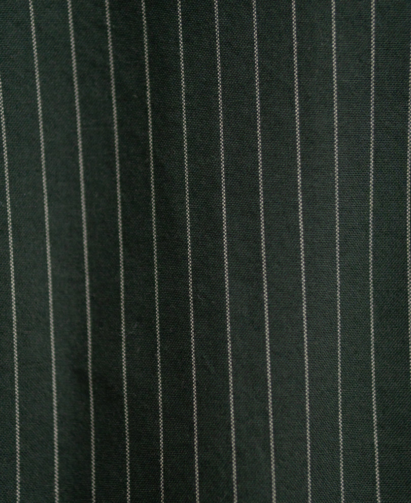 Green Calligraphy Print Stripe Shirt
