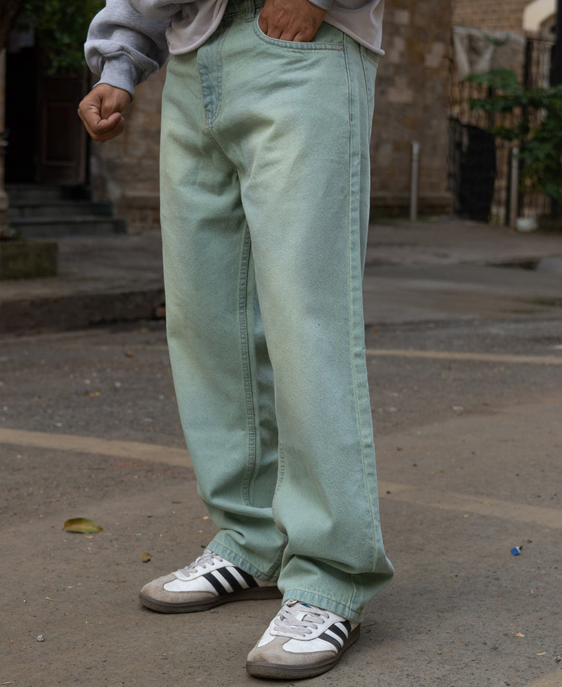 Tinted Blue Baggy Jeans.
