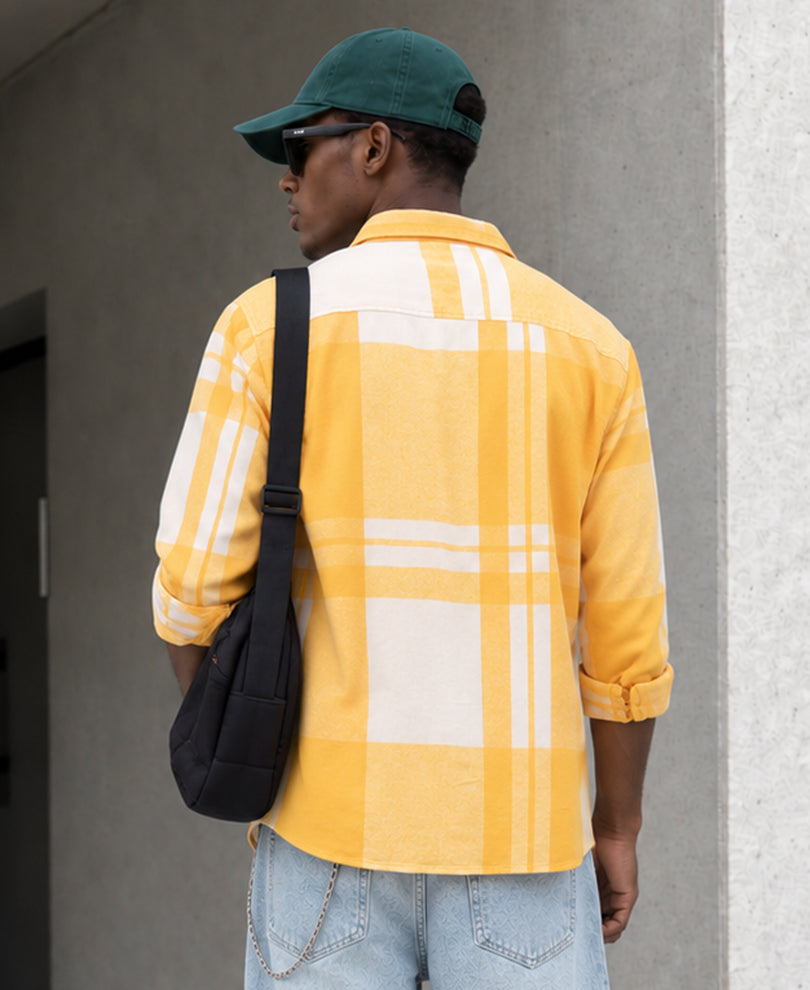 Yellow Macro Checks Shirt