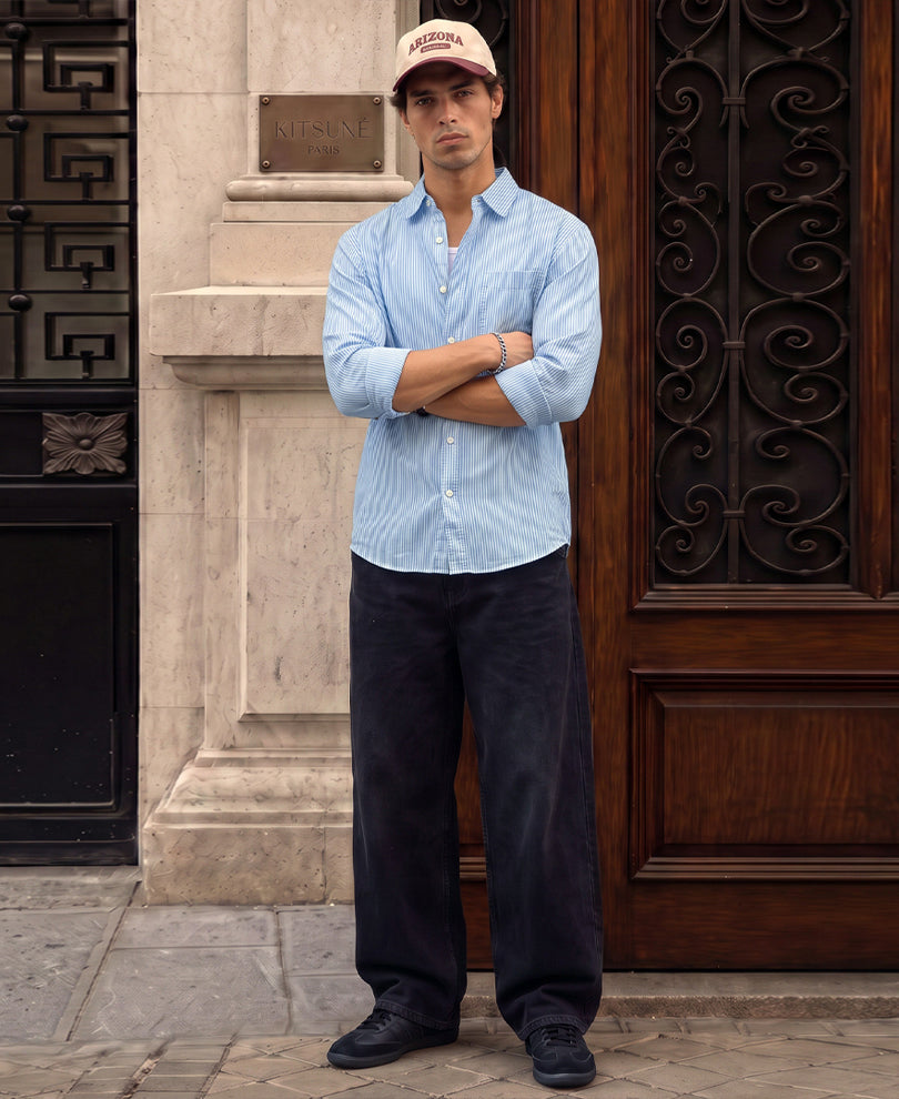 Blue Oxford Stripe Shirt