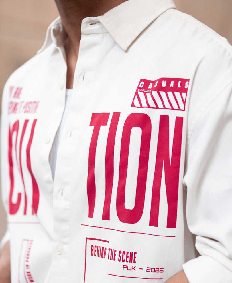 Off-White Graphic Twill Shirt.