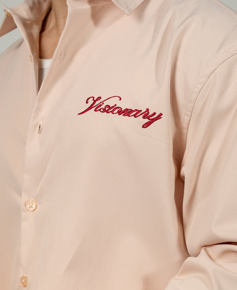 Light Peach Embroidered Shirt