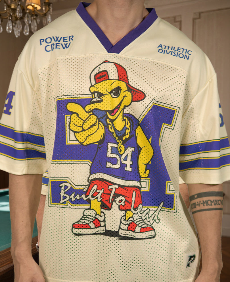 Cream Printed Jersey T-Shirt