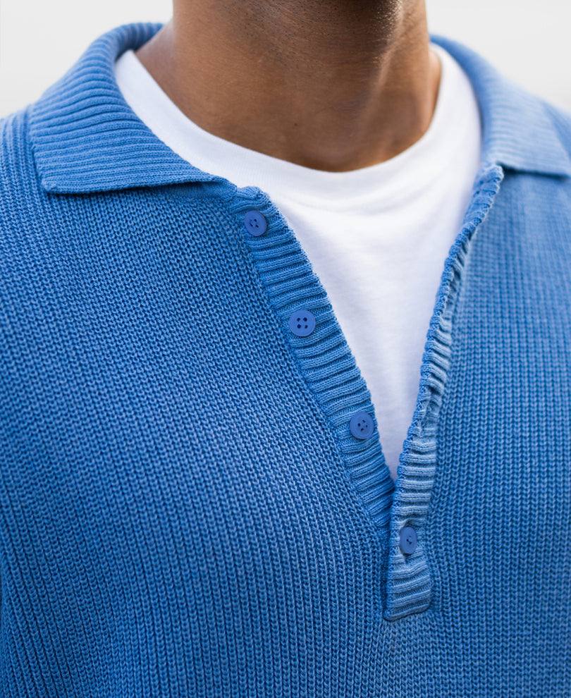 Blue Ombre Cotton T-Shirt.