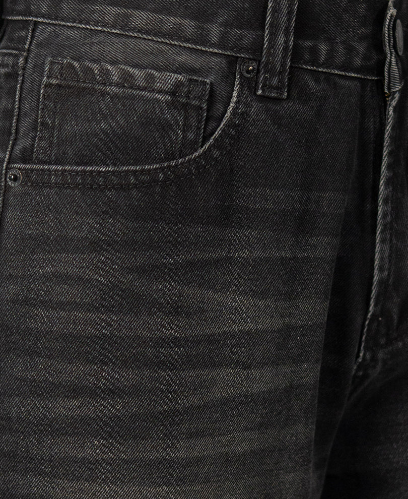 Tinted Black Washed Baggy Jeans