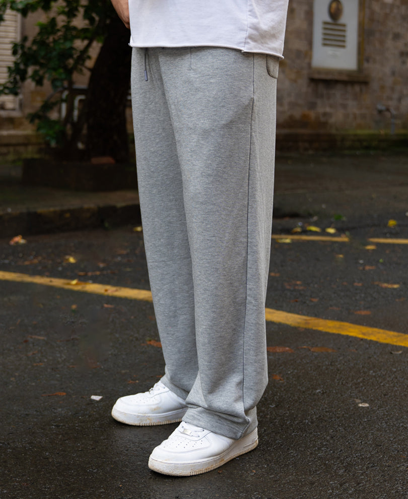 Grey Melange Baggy Trackpant.