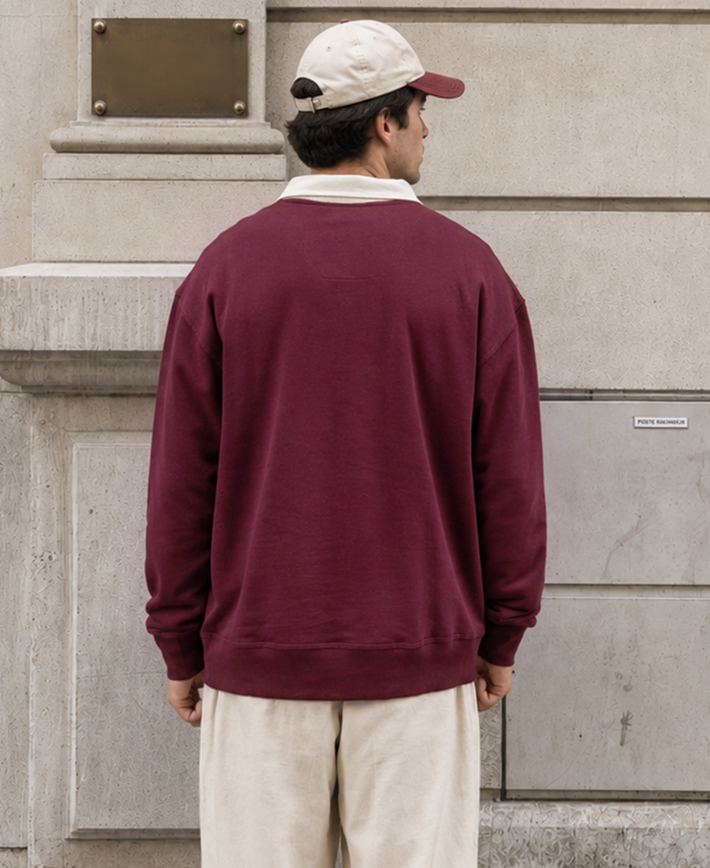Wine Embroidered Polo T-Shirt 100% Cotton