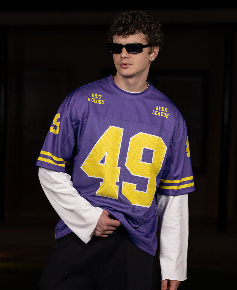 Purple Graphic Jersey T-Shirt