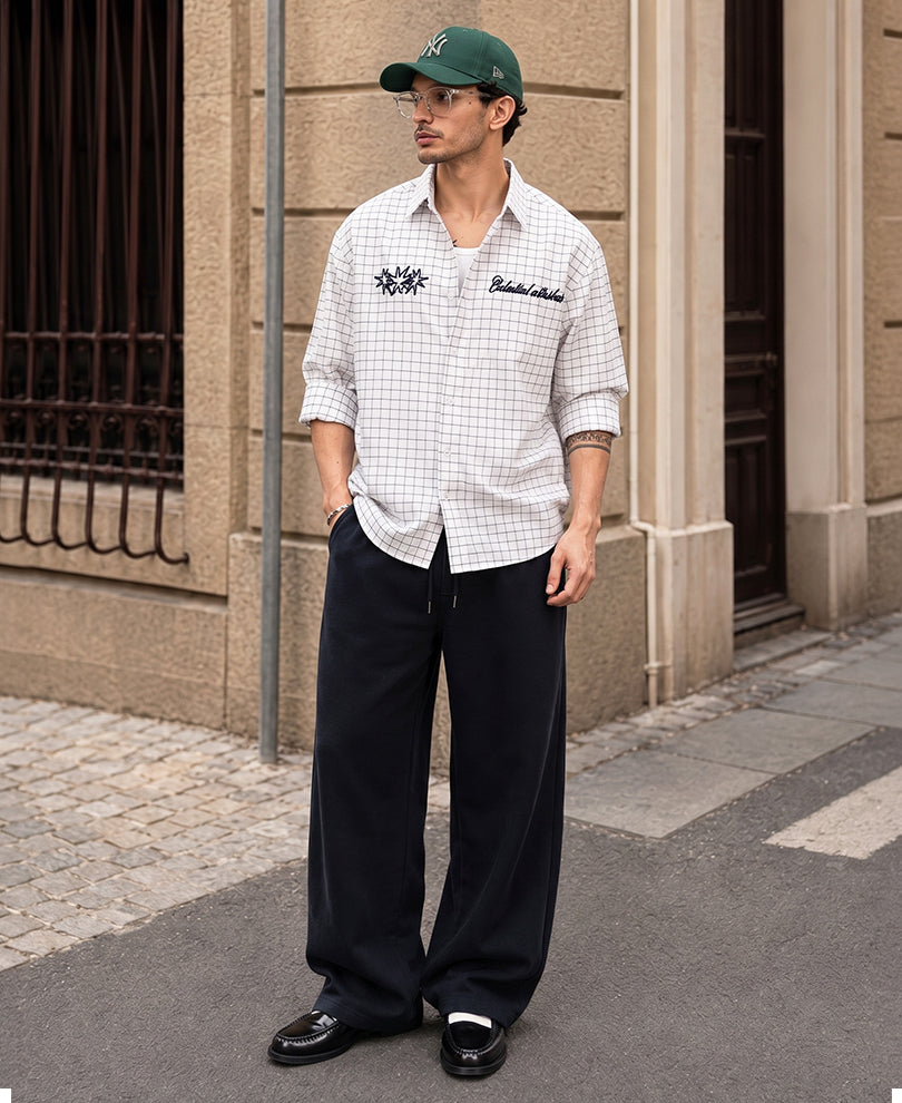 White & Black Oxford Checks Shirt 100% Cotton