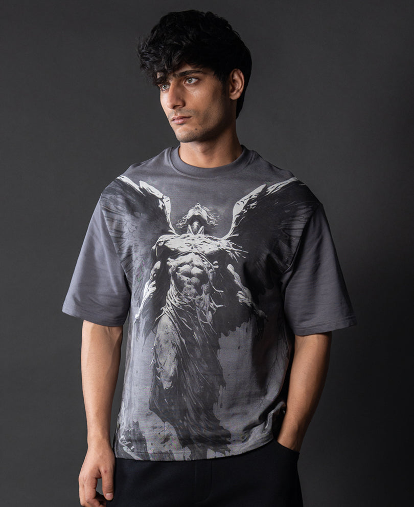 Grey Angel Grunge T-Shirt.