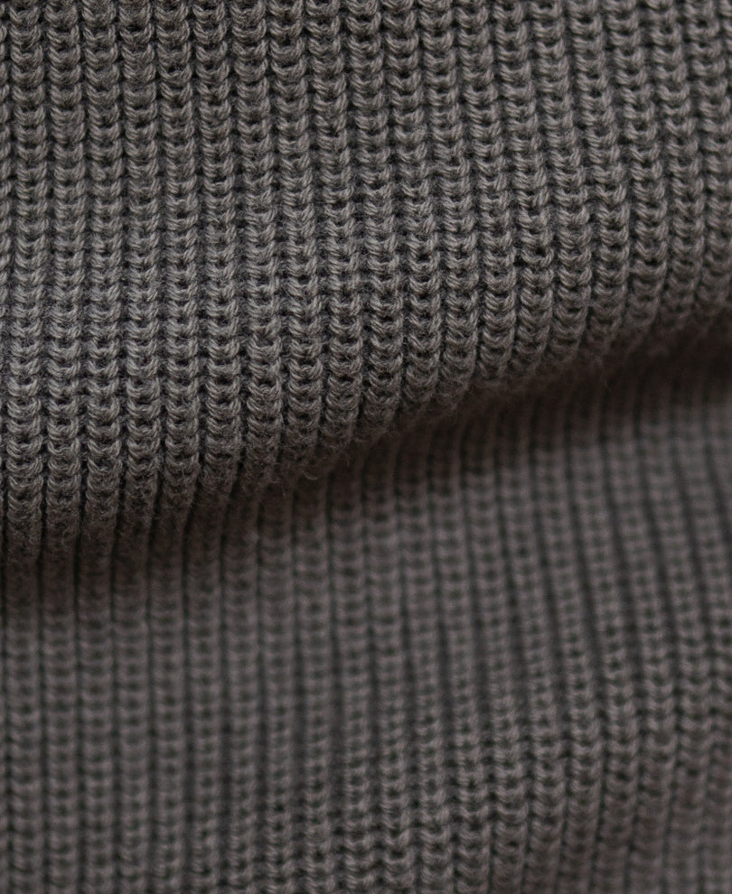 Grey Washed Printed Knit Jumper 100% Cotton