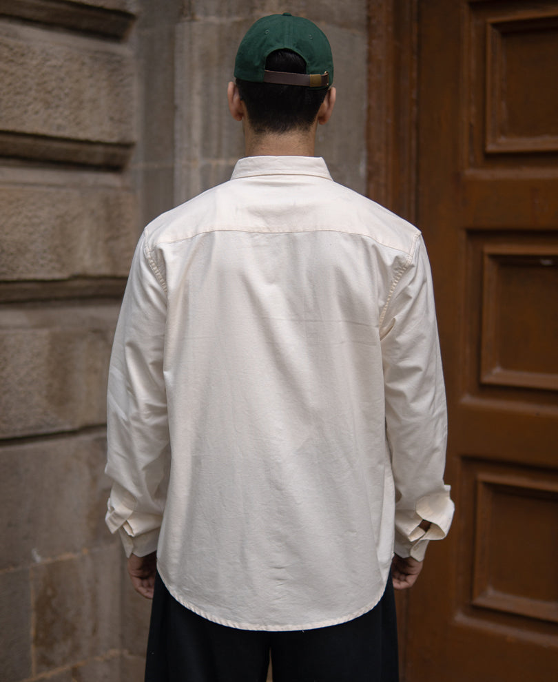Cream Oxford Botton Down Shirt