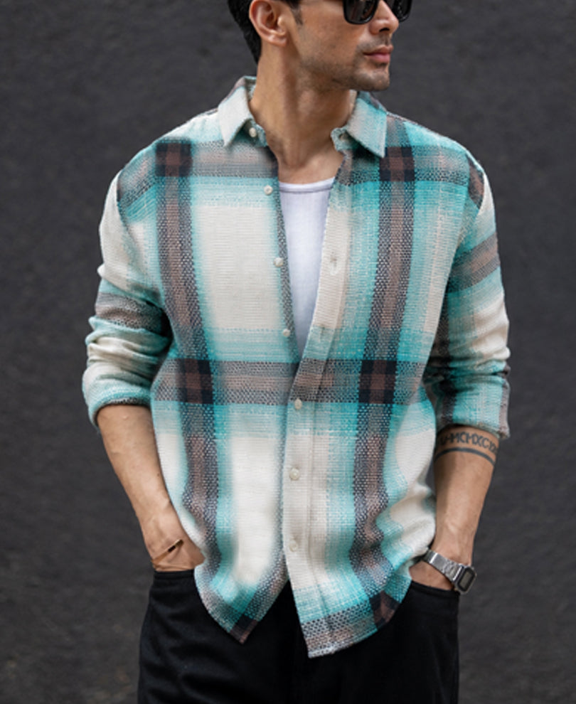 Multi Colour Structured Checks Shirt