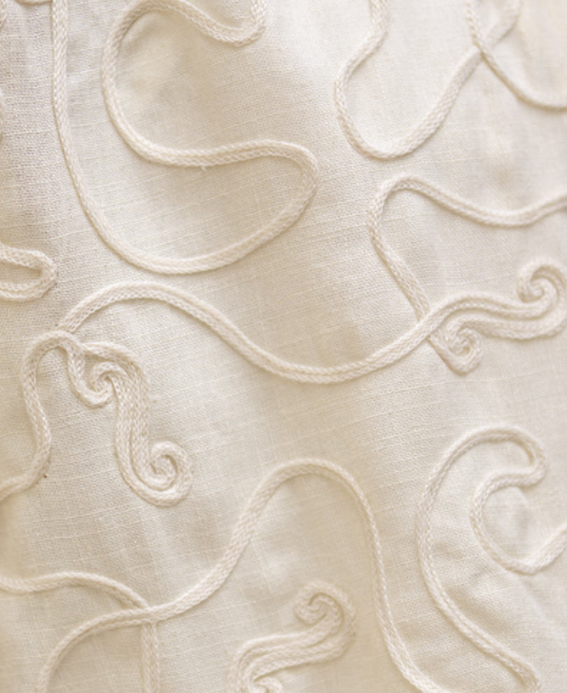 Cream Embroidery Shirt