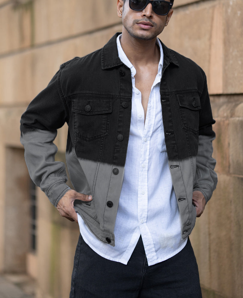 Black Ombre Denim Jacket.