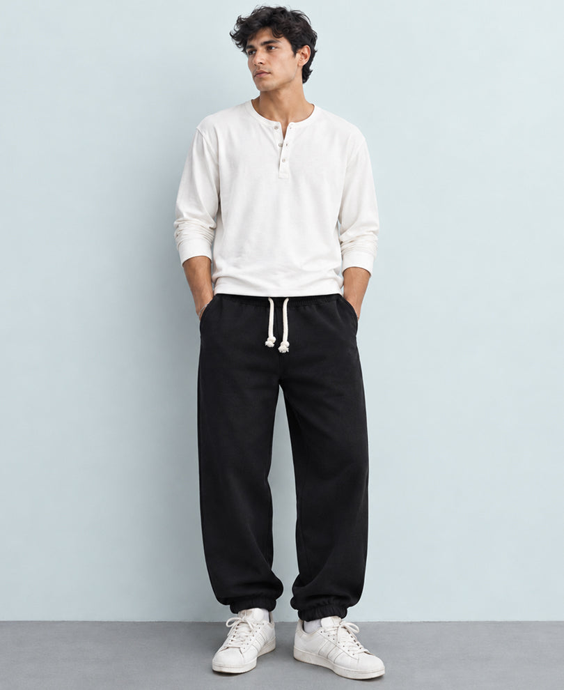 Black Knit Joggers