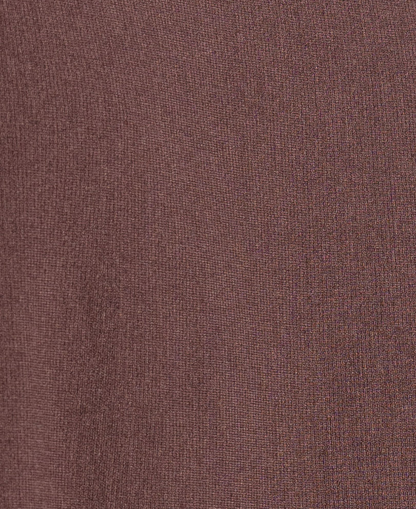 Brown Rib Knit T-Shirt