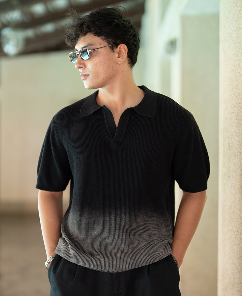 Black Ombre Washed T-Shirt