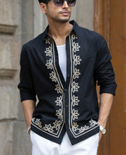 Black Lotus Embroidery Shirt.