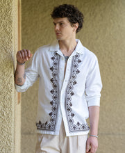 White Embroidered Shirt 100% Cotton