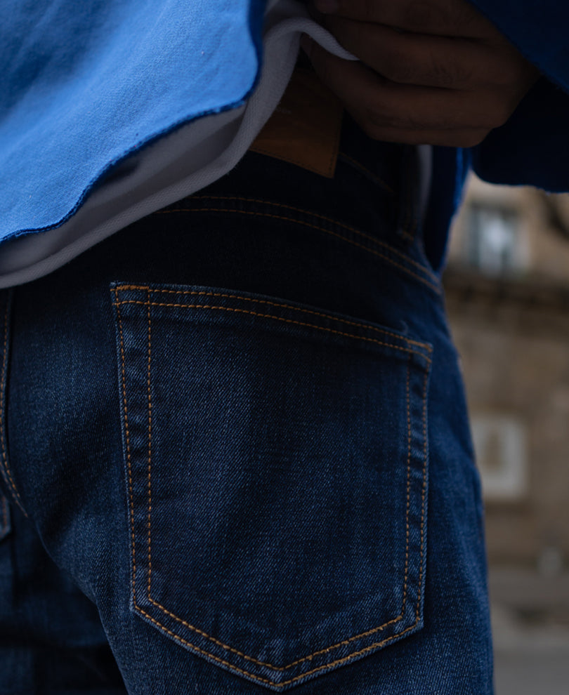 Indigo Regular Fit Denim Jeans.