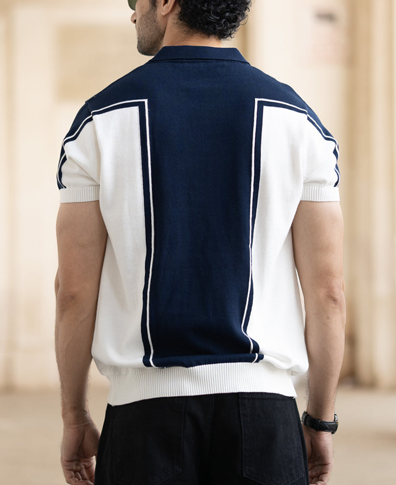 Navy Regular Fit Half Sleeve T-Shirt.