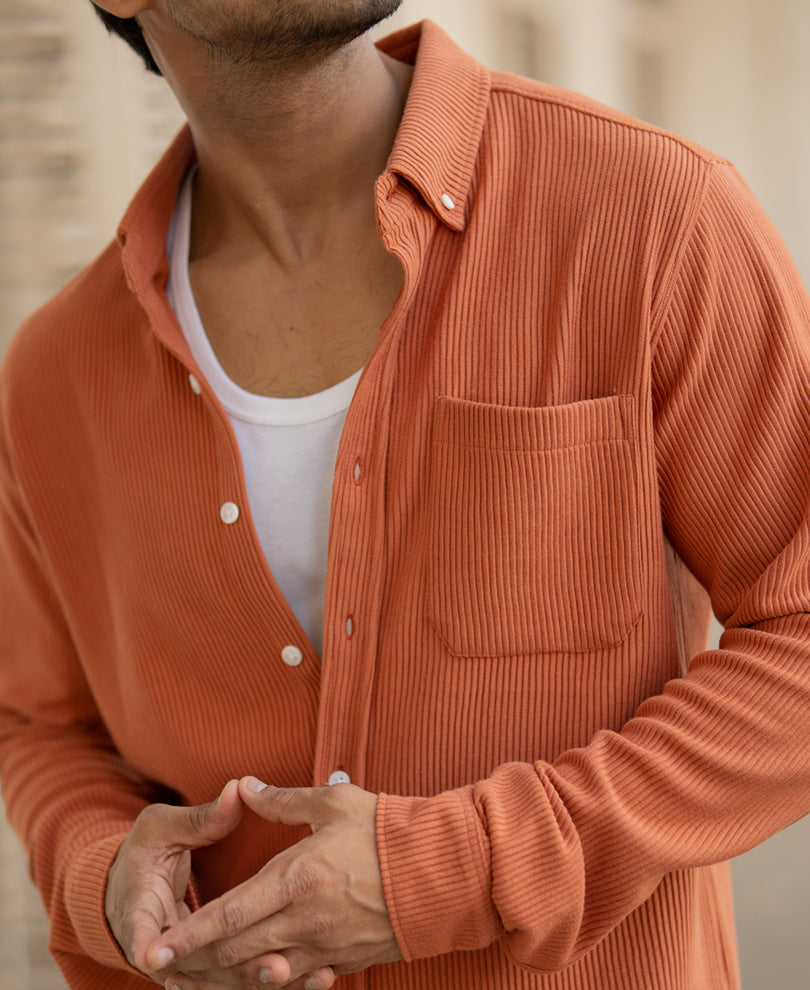 Russet Brown Cord Shirt.