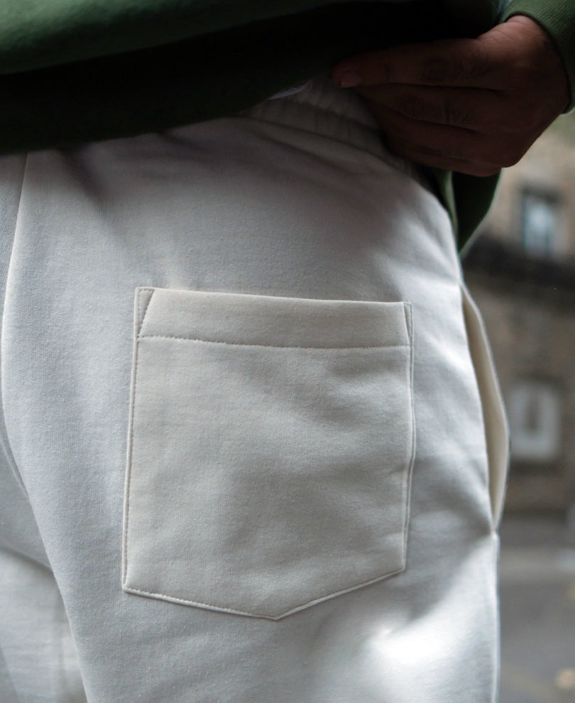 White Printed Baggy Track Pant.