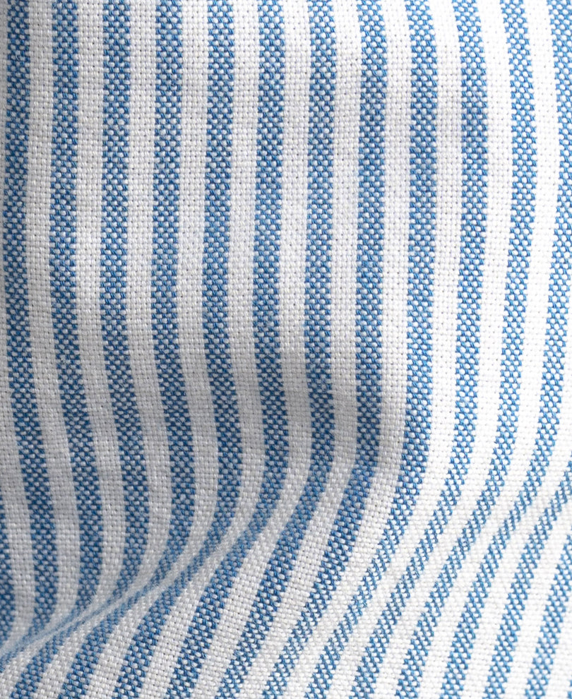 Blue Striped Animal Print Shirt 100% Cotton