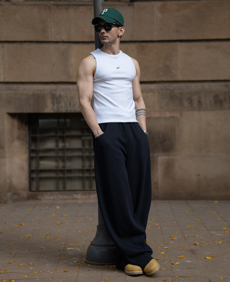 B&W Slim Fit Vest Pack Of Two 100% Cotton