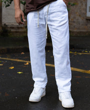White Linen Pleated Trouser.
