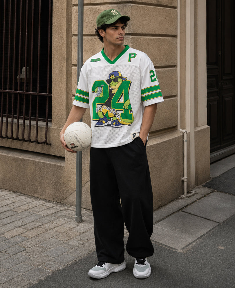 White Printed Jersey T-Shirt