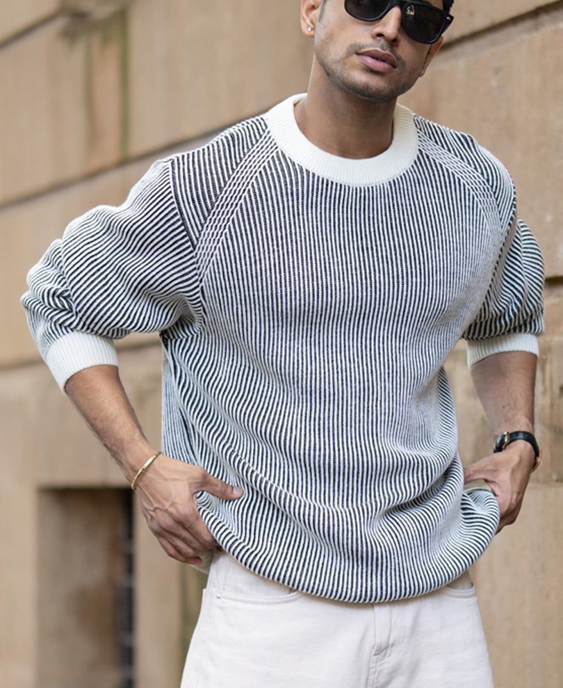 Black And White Striped T-Shirt.