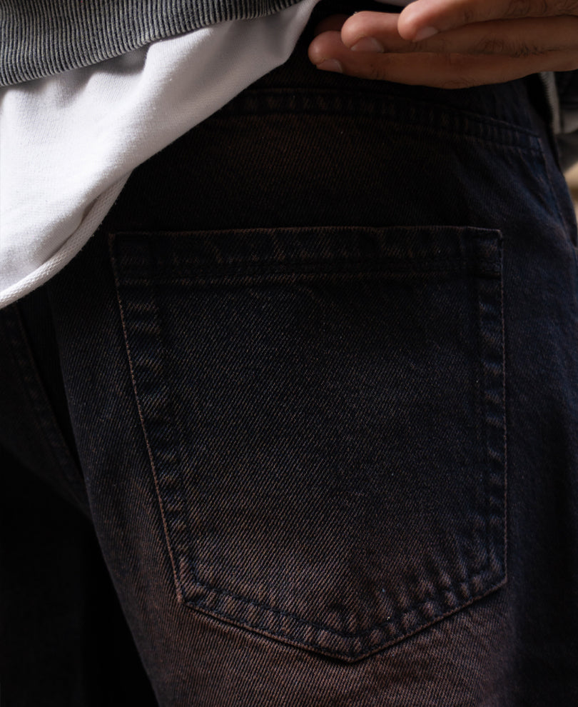Tinted Dark Blue Baggy Jeans.