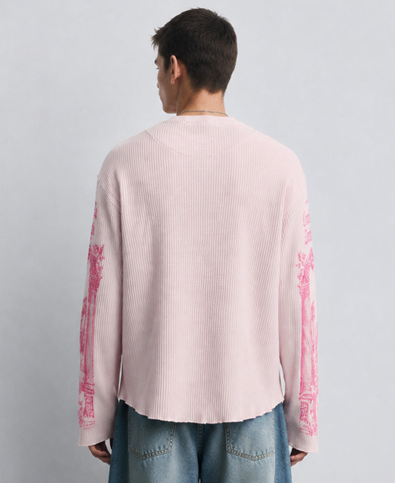 Roman Print Structured T-Shirt