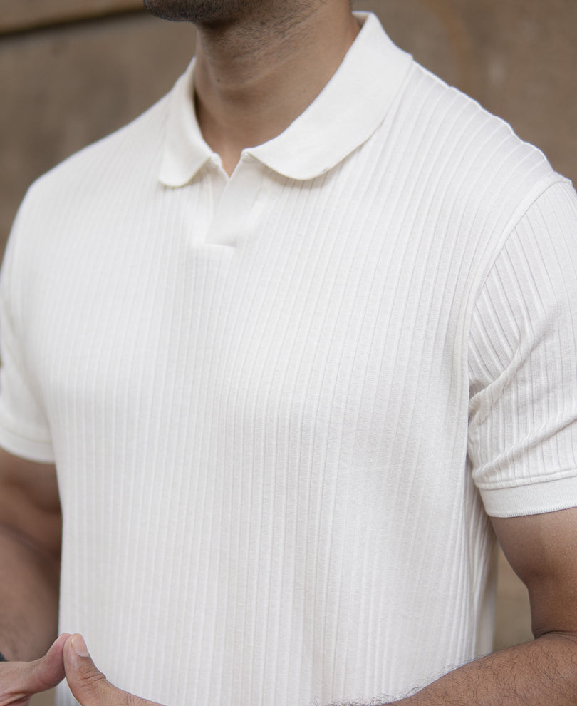 White Rib T-Shirt.